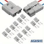 AGASHE 12PCS Compatible with Anderson 50 Ampere Battery Quick Connect/Disconnect the plug，6 to 12 Ba