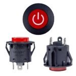 Kids Ride on Electric Vechicle 3 Pin Round ON/OFF Push Button (SP75) - Tskemarket
